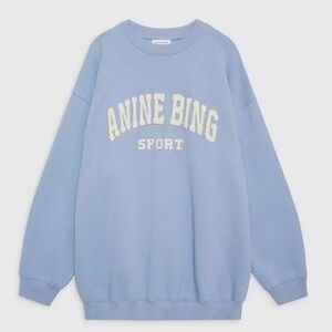 Anine Bing Light Blue Crewneck Sweatshirt